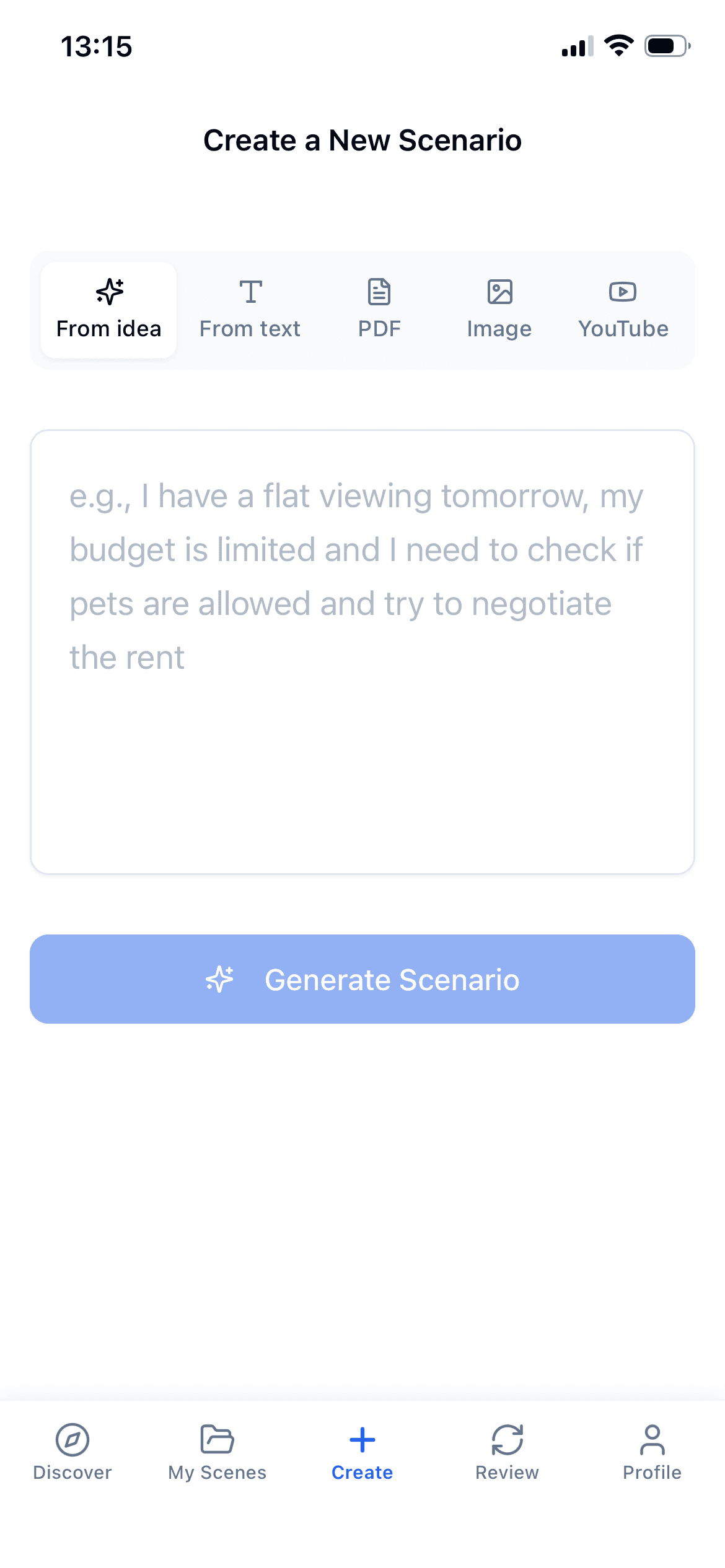 Create your scene